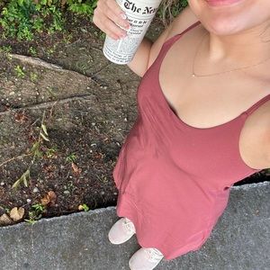 Abercrombie Traveler Mini Dress in Dark Red